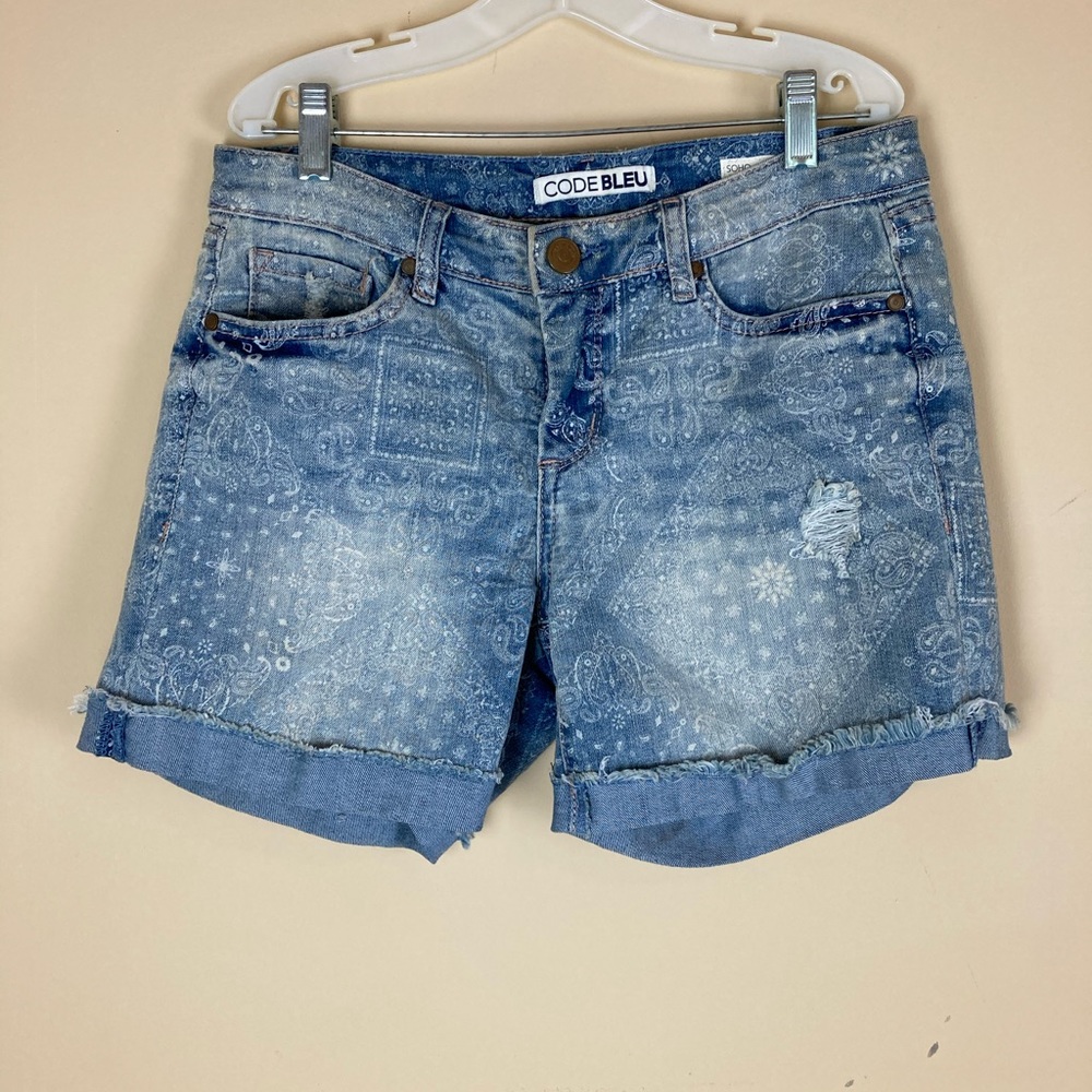 Code Bleu Denim Distressed Shorts